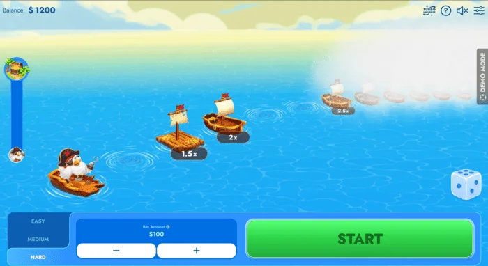 Chicken Pirate Route oyun ekranı